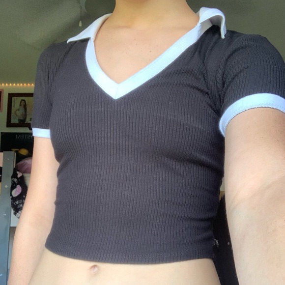 b&w collared shirt - Picture 1 of 2